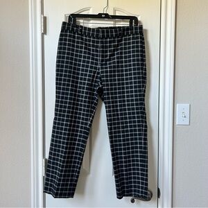 Banana Republic Avery Black & White Plaid Pants Size 10P